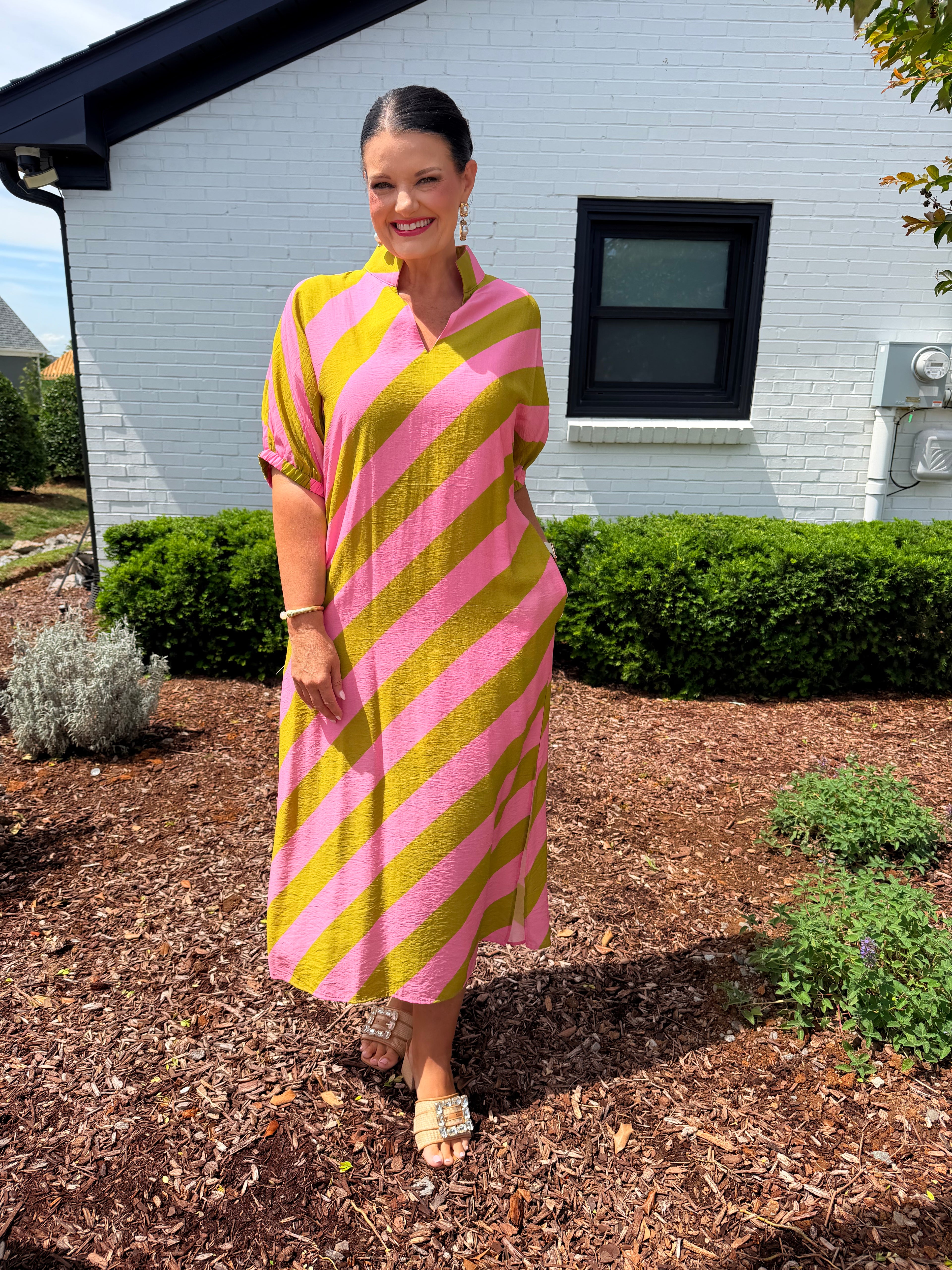 Striped Midi Dress