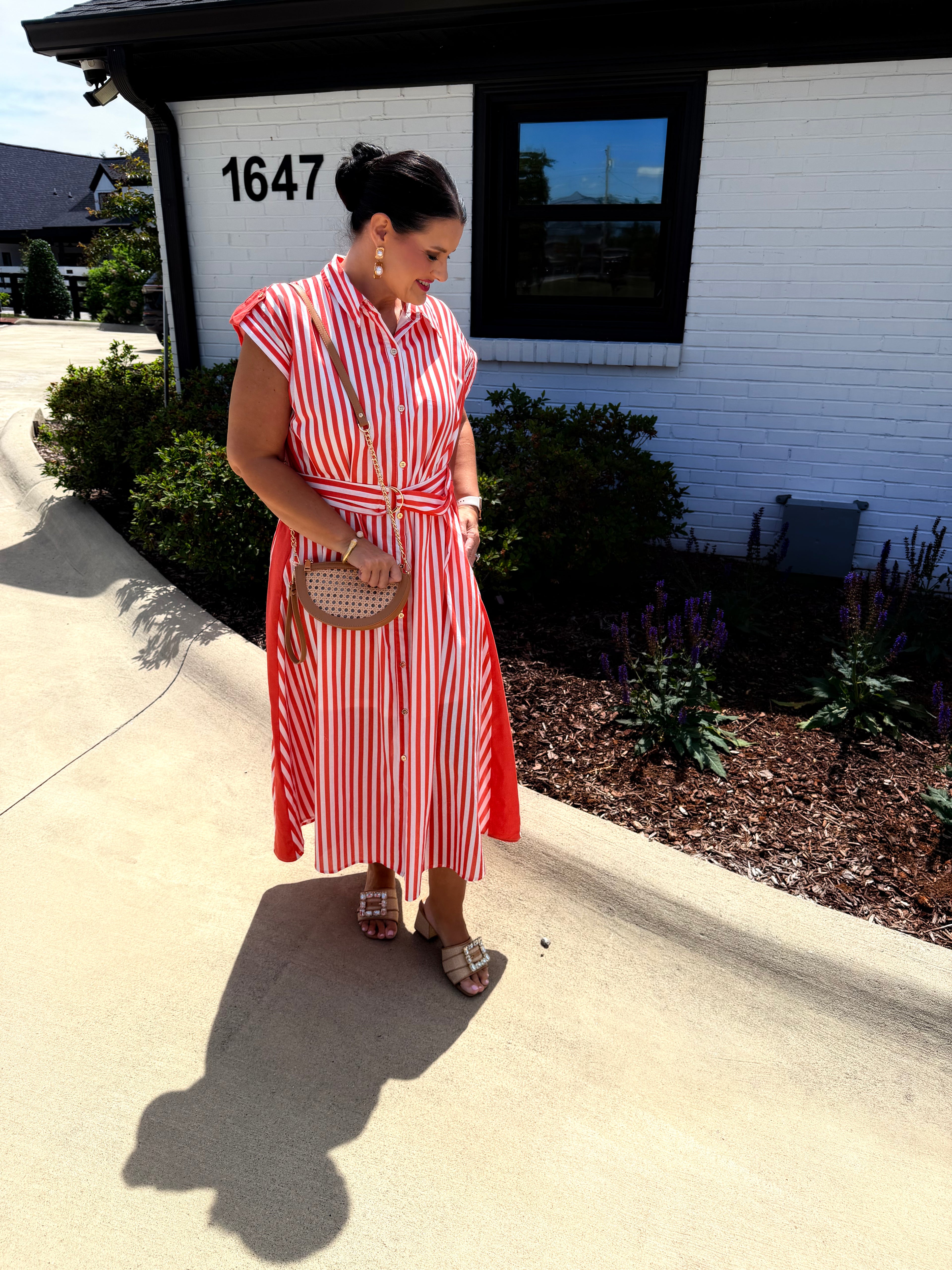 Tangerine Stripe Dress
