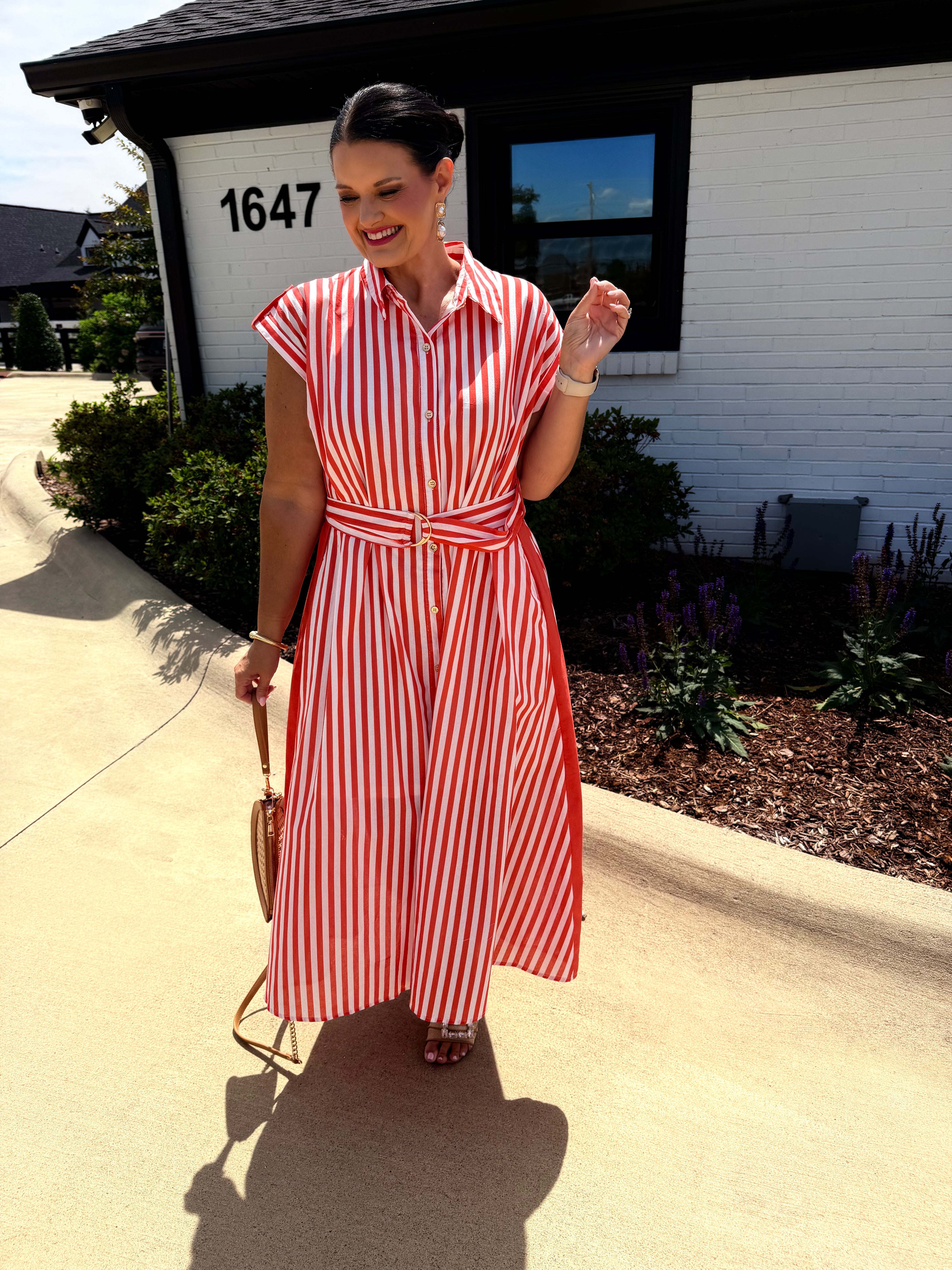 Tangerine Stripe Dress