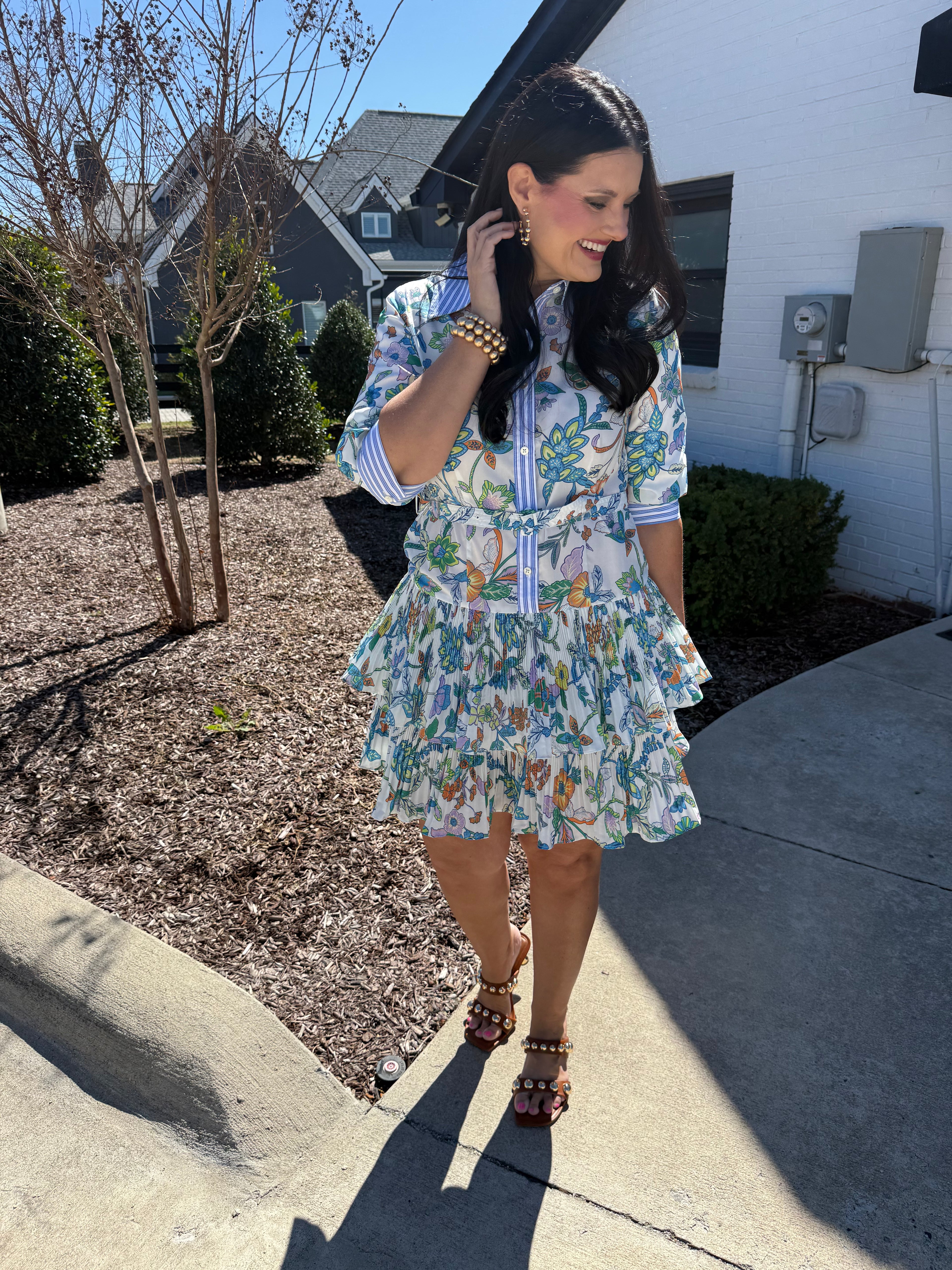Paisley Tiered Mini Dress